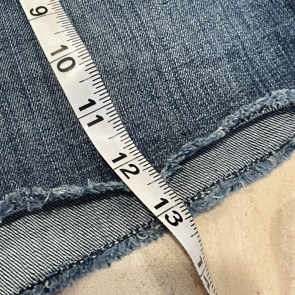 Womens Levis Levi Strauss Jeans Denim Shorts Hot Pants Cut Offs Raw Edge Boho 8 - Picture 7 of 11
